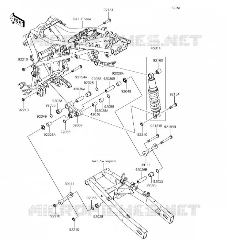 SOSPENSIONI - AMMORTIZZATORE Kawasaki MOTOS 300 2018 VERSYS-X 300  KLE300CJF