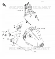 FUEL EVAPORAZIONE SISTEMA per Kawasaki VERSYS-X 300 2017