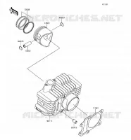 CILINDRO   PISTONE per Kawasaki Z125 PRO 2018