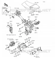 PARTI DEL TELAIO (COUVERTURE) per Kawasaki Z125 PRO 2018