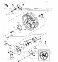 RUOTA POSTERIORE   CATENA per Kawasaki Z125 PRO 2018
