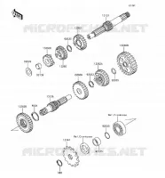TRASMISSIONE per Kawasaki Z125 PRO 2018