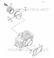 CILINDRO   PISTONE per Kawasaki Z125 PRO 2018