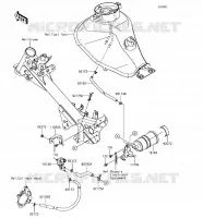 FUEL EVAPORAZIONE SISTEMA(CA) per Kawasaki Z125 PRO 2018