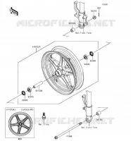 RUOTA ANTERIORE per Kawasaki Z125 PRO 2018