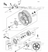 RUOTA POSTERIORE   CATENA per Kawasaki Z125 PRO 2018
