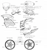 ADESIVO(GREEN) per Kawasaki NINJA 400 2018