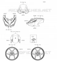 ADESIVI(Black)(FJF) per Kawasaki VERSYS 650 2018