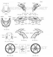 ADESIVI(Green)(FHFA) per Kawasaki VERSYS 650 2018