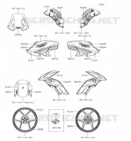 ADESIVI(Green)(FJFA) per Kawasaki VERSYS 650 2018