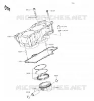 CILINDRO   PISTONE per Kawasaki VERSYS 650 2018