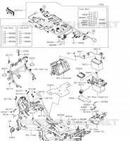 TELAIO MATERIALE ELETTRICO per Kawasaki VERSYS 650 2018