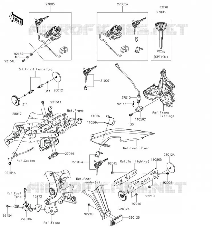 INTERRUTTORE Kawasaki MOTOS 650 2018 VERSYS 650  KLE650FJF