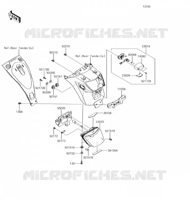 FANALE POSTERIORE(S) Kawasaki MOTOS 650 2018 VULCAN S  EN650DJFA