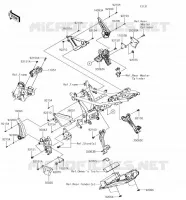 PARTI DEL TELAIO (COUVERTURE) per Kawasaki Z650 2018