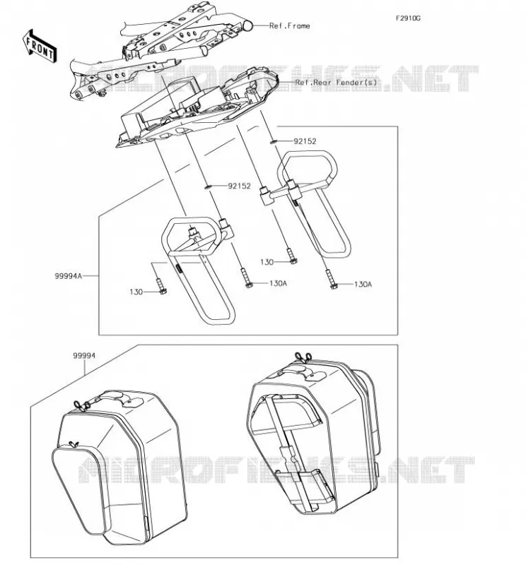 ACCESSORIO(Pannier) Kawasaki MOTOS 650 2018 Z650  ER650HJF