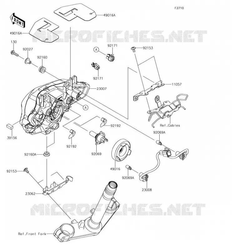 LENS(S) Kawasaki MOTOS 650 2018 Z650  ER650HJF