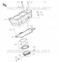 CILINDRO   PISTONE per Kawasaki Z650 2018