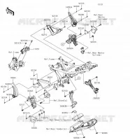 PARTI DEL TELAIO (COUVERTURE) per Kawasaki Z650 2018