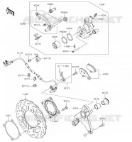 FRENO POSTERIORE per Kawasaki Z1000 2018