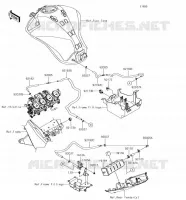 FUEL EVAPORAZIONE SISTEMA per Kawasaki Z1000 2018