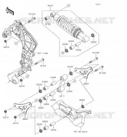 SOSPENSIONI   AMMORTIZZATORE per Kawasaki Z1000 2018