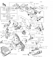 TELAIO MATERIALE ELETTRICO per Kawasaki Z1000 2018
