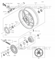 RUOTA POSTERIORE   CATENA per Kawasaki NINJA ZX-6R 2018