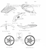 ADESIVO(WHITE)(CN) per Kawasaki Z650 2019