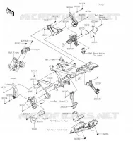 PARTI DEL TELAIO (COUVERTURE) per Kawasaki Z650 2019
