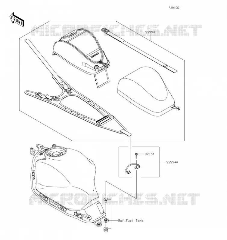 ACCESSORIO(Tank Bag) Kawasaki MOTOS 650 2019 Z650  ER650HKF