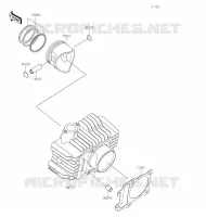 CILINDRO   PISTONE per Kawasaki Z125 PRO 2020