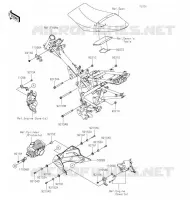 PARTI DEL TELAIO (COUVERTURE) per Kawasaki Z125 PRO 2020