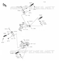 POGGIAPIEDI per Kawasaki Z125 PRO 2020