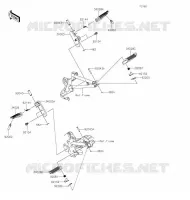 POGGIAPIEDI per Kawasaki Z125 PRO 2020
