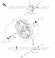 RUOTA ANTERIORE per Kawasaki Z125 PRO 2020