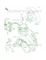 Fenders JKAVN2B1 7A016369 per Kawasaki Vulcan 900 Classic 2007