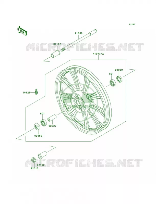 Front Wheel Kawasaki MOTOS 900 2007 Vulcan 900 Custom  VN900C7F