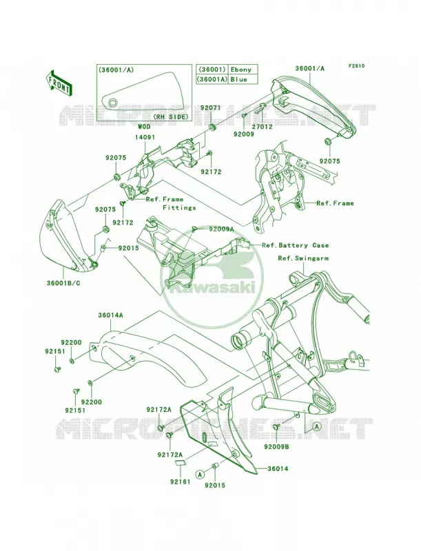 Side CoversChain Cover Kawasaki MOTOS 2000 2006 Vulcan 2000  VN2000A6F