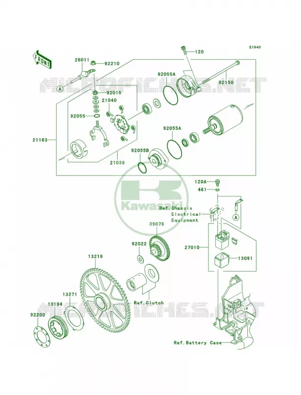 Starter Motor Kawasaki MOTOS 2000 2006 Vulcan 2000  VN2000A6F