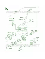 Kickstarter Mechanism per Kawasaki KDX200 2005