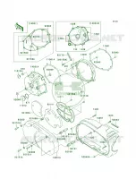 Left Engine Covers per Kawasaki Vulcan 1600 Mean Streak 2005