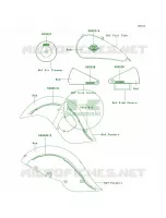 DecalsRedE3 per Kawasaki Vulcan 800 Drifter 2005