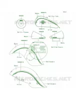 DecalsSilverEbonyE4E5 per Kawasaki Vulcan 800 Drifter 2005