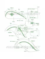 DecalsEbonyRedR2 per Kawasaki Vulcan 1500 Drifter 2002