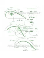 DecalsSilverEbonyR4R5 per Kawasaki Vulcan 1500 Drifter 2002