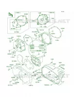 Left Engine Covers per Kawasaki Vulcan 1500 Drifter 2002