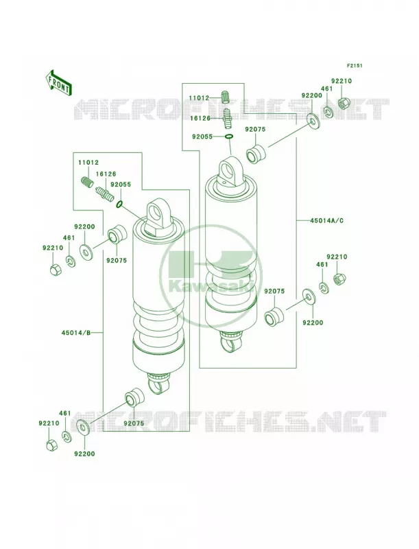 SuspensionShock Absorber Kawasaki MOTOS 1500 2002 Vulcan 1500 Drifter  VN1500-R2