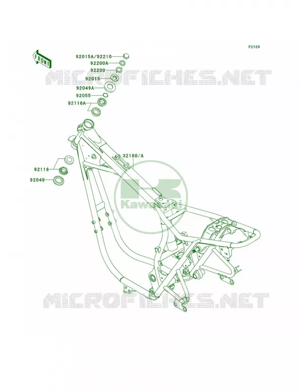 Frame Kawasaki MOTOS 650 2001 W650  EJ650-A3