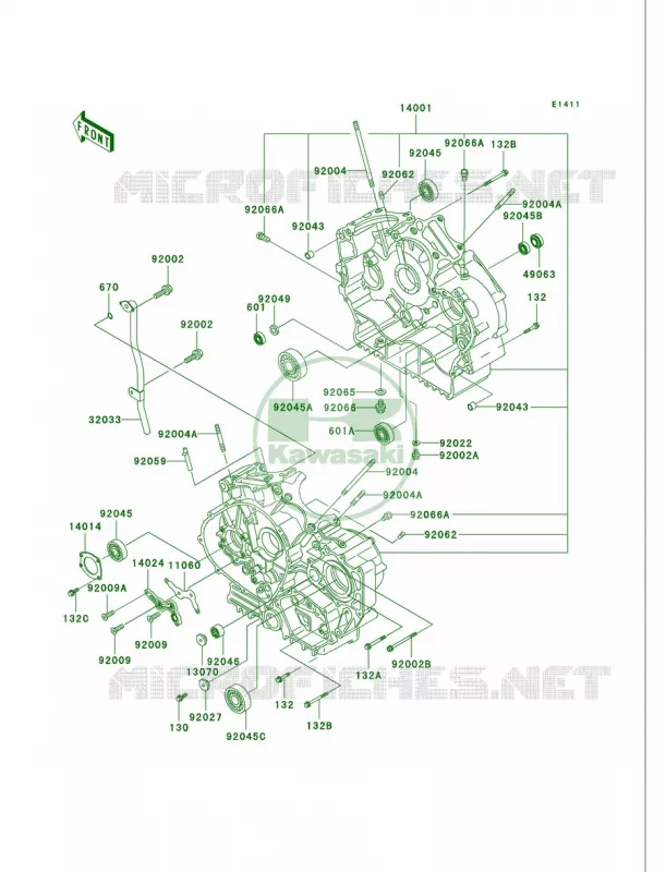 Crankcase Kawasaki MOTOS 750 1999 Vulcan 750  VN750-A15